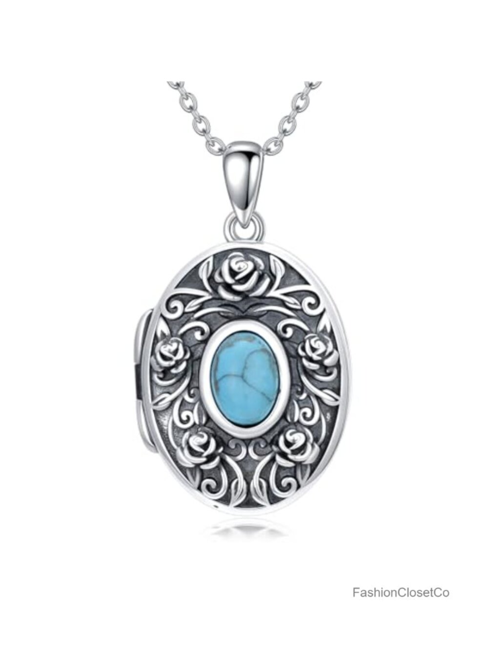 925 Sterling Silver Photo Locket Necklace, Dainty Oval Memorial Jewelry, Gift - Picture 1 of 6